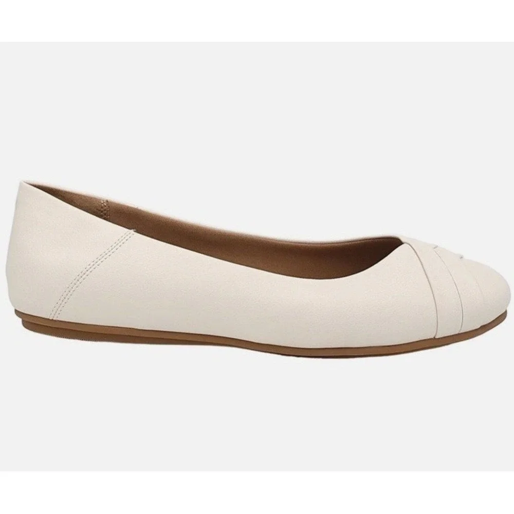 Style & Co. Women's 11M SENNETTE Ivory Flats Comfort Ballet Preppy Casual NEW